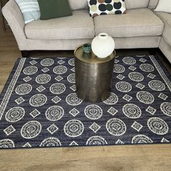 Blue area rug