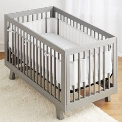 Breathable Mesh Liner for Full-Size Cribs