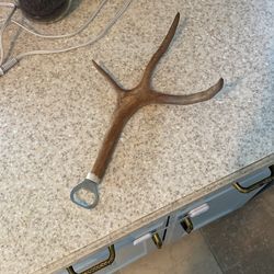 Beer Opener With Deer Horn