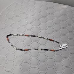 STERLING SILVER NATURAL JADE MULTI COLORED NECKLACE 