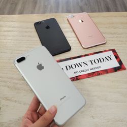 Apple iPhone 7 Plus / iPhone 8 Plus  - BEST DEAL IN TOWN - $1 DOWN TODAY, NO CREDIT NEEDED