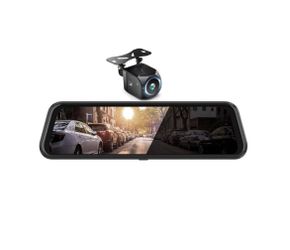 new Upgraded 10'' Rear View Mirror Camera Mirror Dash Cam Front and Rear 1080P Backup Camera Night Vision Full Touch Screen w Loop Recording 170° Wide