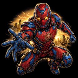 Spider-Man& Iron Man Fusion Graphic T-Shirt