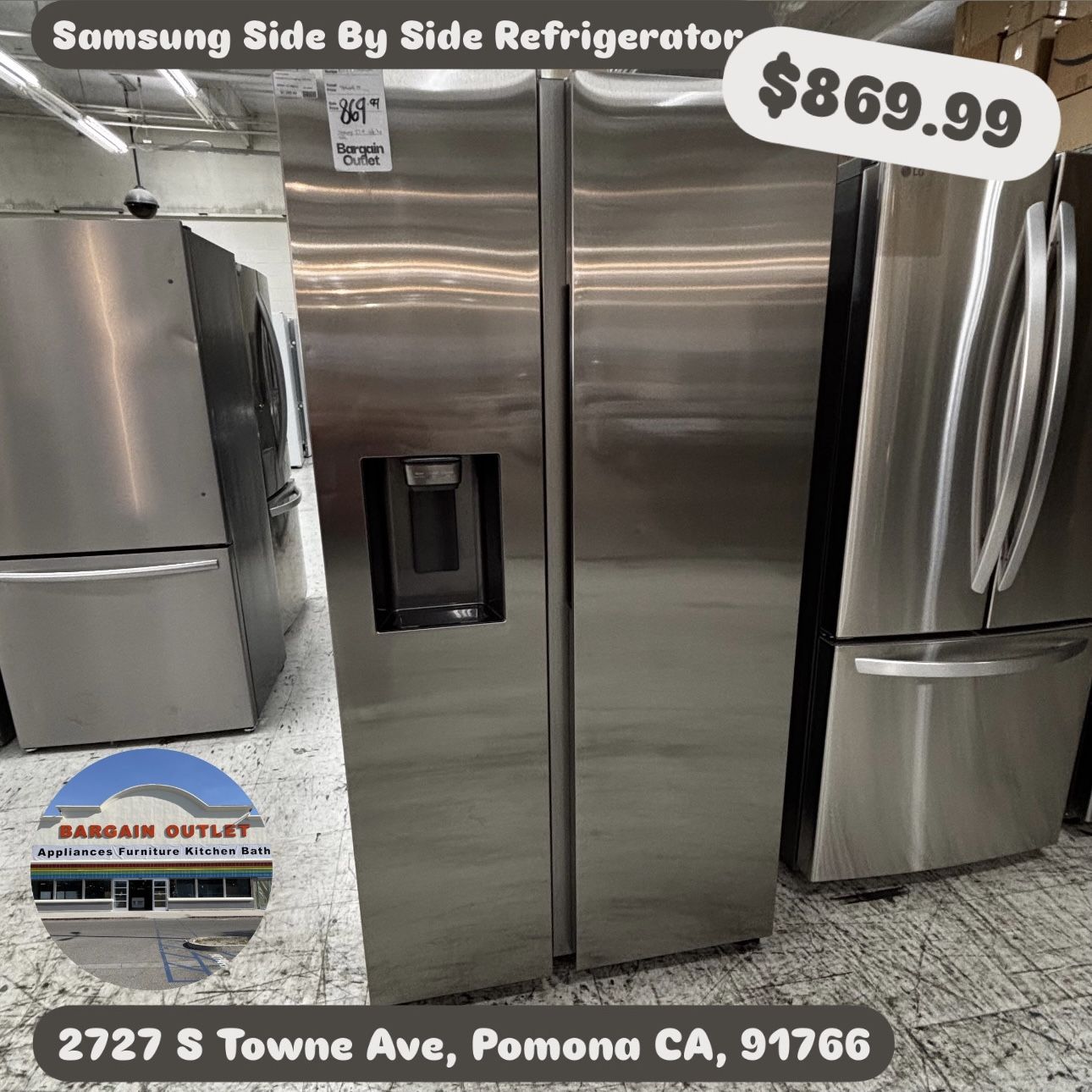 Samsung Side By Side Refrigerator 