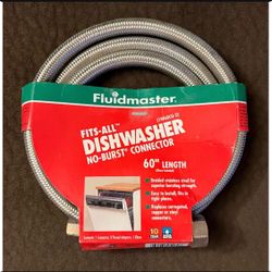 NEW Fluidmaster 1W60CU Braided Universal Dishwasher Connector 60 in Length, 3/8 in