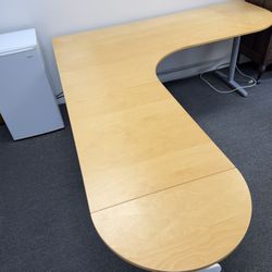 IKEA Birch Large Galant l Shaped Desk 