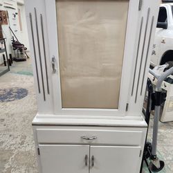 Vintage Original Art Deco Streamline Moderne Cabinet Hutch