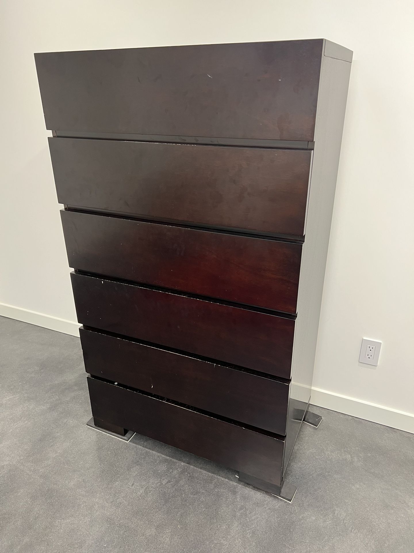 Sturdy Wood Dresser 34”w 58””h 20d