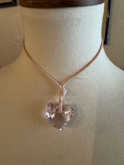 Vintage Swarovski pink heart