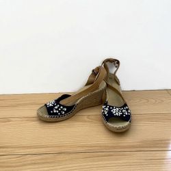 Wedge Heels With Silver Rhinestones 