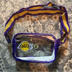 LA Lakers Clear Crossbody Stadium Bag