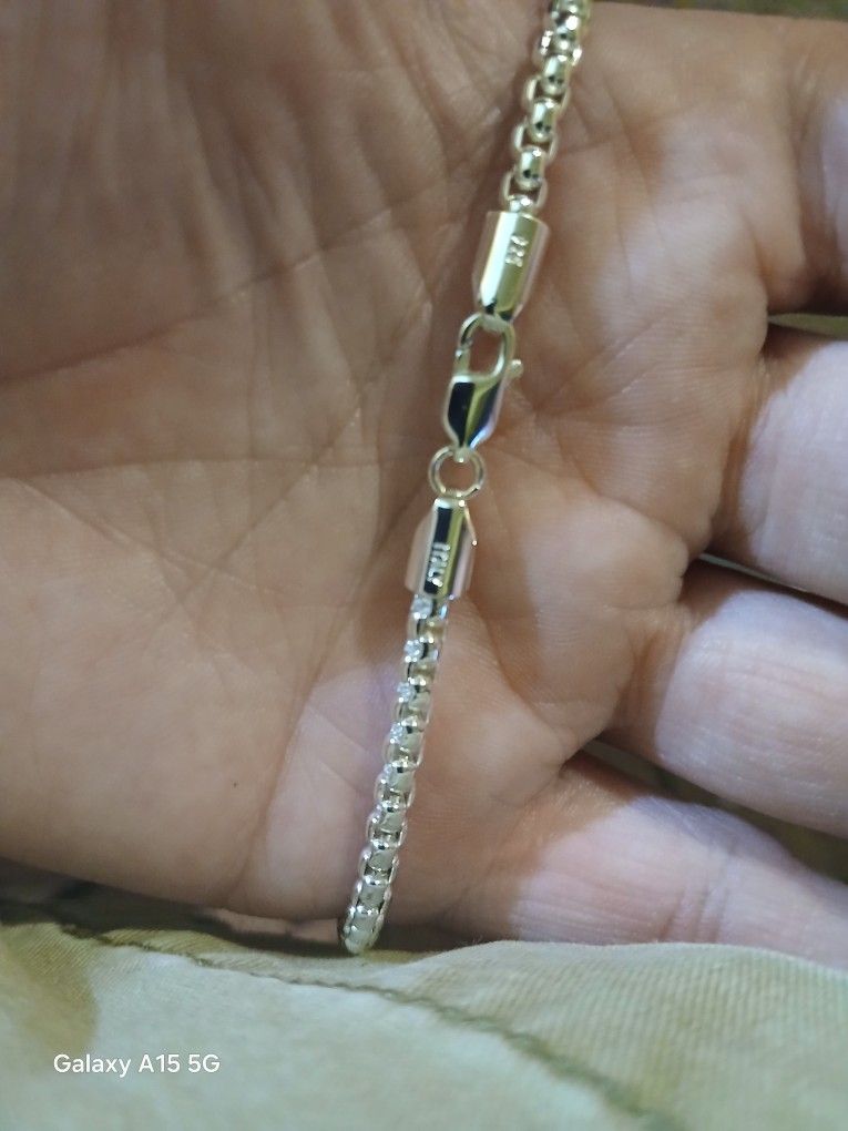 Solid Sterling Silver 20inch Wheat Chain