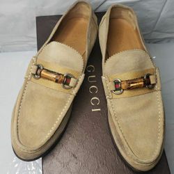 Gucci Loafers Suede Light Tan