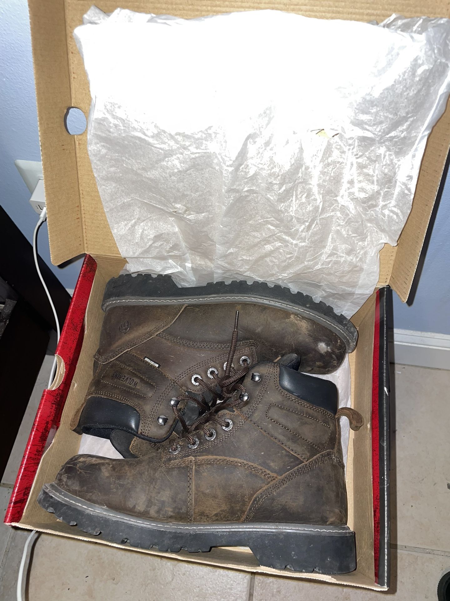 Wolverine Steel Toe Boots Size 8.5
