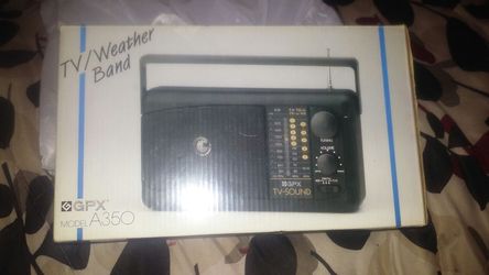 NEW IN BOX GPX TV-WEATHER BAND RADIO