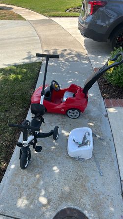 Free! Toddler Ride-On Car, Trike & Booster Seat Bundle