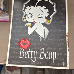 Betty Boop metal sign