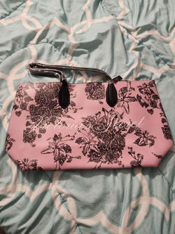 Pink and Black Floral Design Victoria Secret Tote