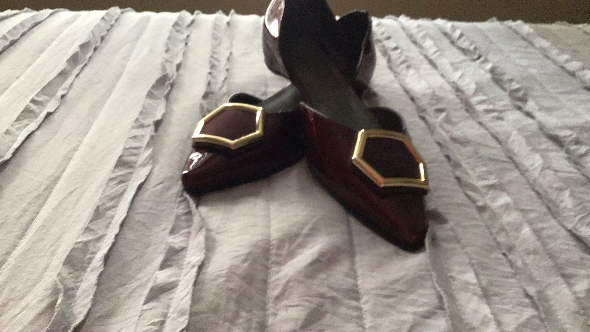 Stuart Weitzman, Burgundy, patent leather shoes
