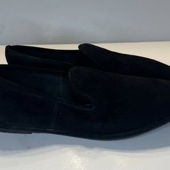 Aquatalia Sz 7.5 Black Suede Slip On Flat 