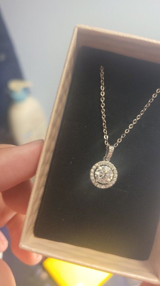 Moissanite Solitaire Necklace