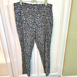 🖤 Pretty black and white animal cat pattern, stretchy pants