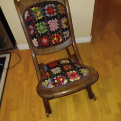 Beautiful Antique Quilted Rocking Chair