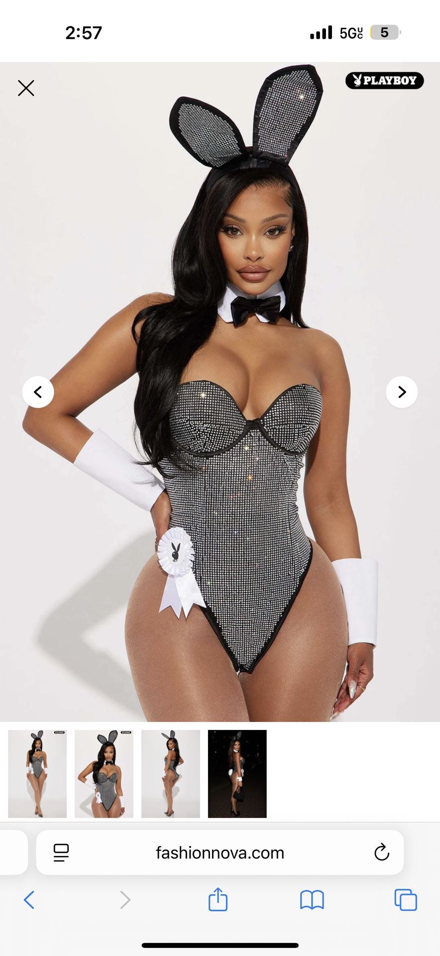 Playboy Rhinestone Bunny 8 Piece Costume Set -NWT