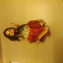 Antique Doll 6 " ? Cannot Find Any Markings Her Dress Is Very Brittle