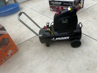 Shop Husky 8 Gal. 150 PSI Portable Electric Oil-Free Horizontal Hotdog Air Compressor with Rubber Wheels and 1-Quick Coupler