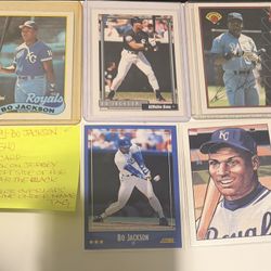 Bo Jackson 7-Card Mixed Lot – MLB / NFL Superstar Collection