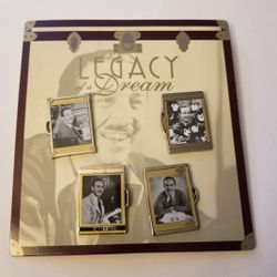 Walt Disney B&W Pin Set Legacy of a Dream Booster Pack 4 Photo Picture Pins 2012