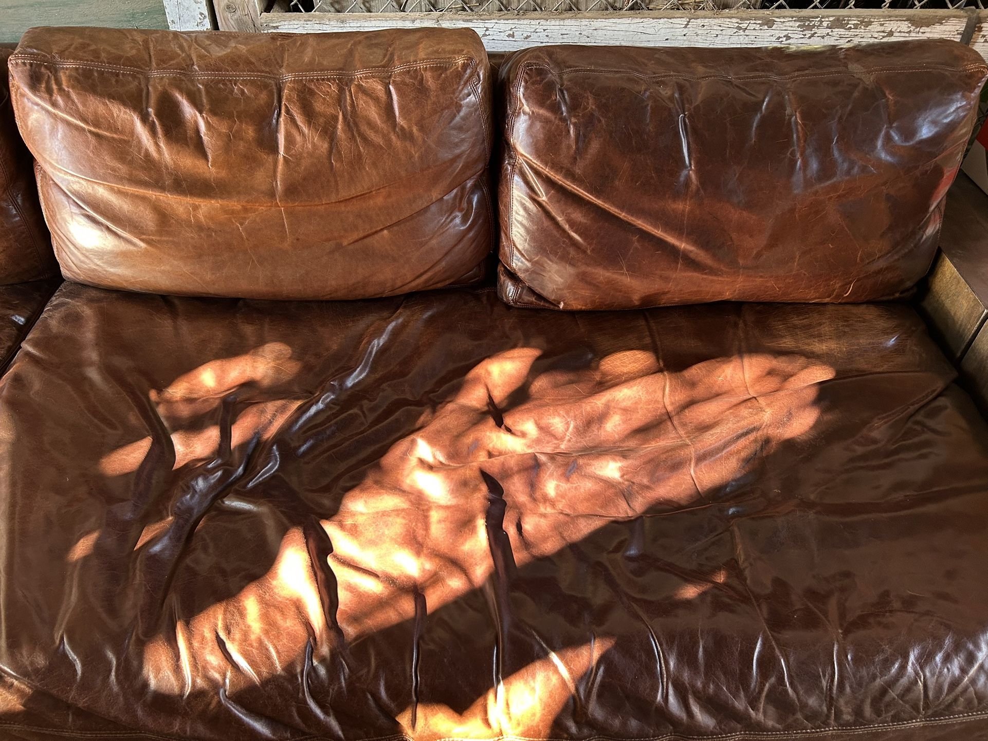 Restoration Hardware Leather Couch 2 Sectionals