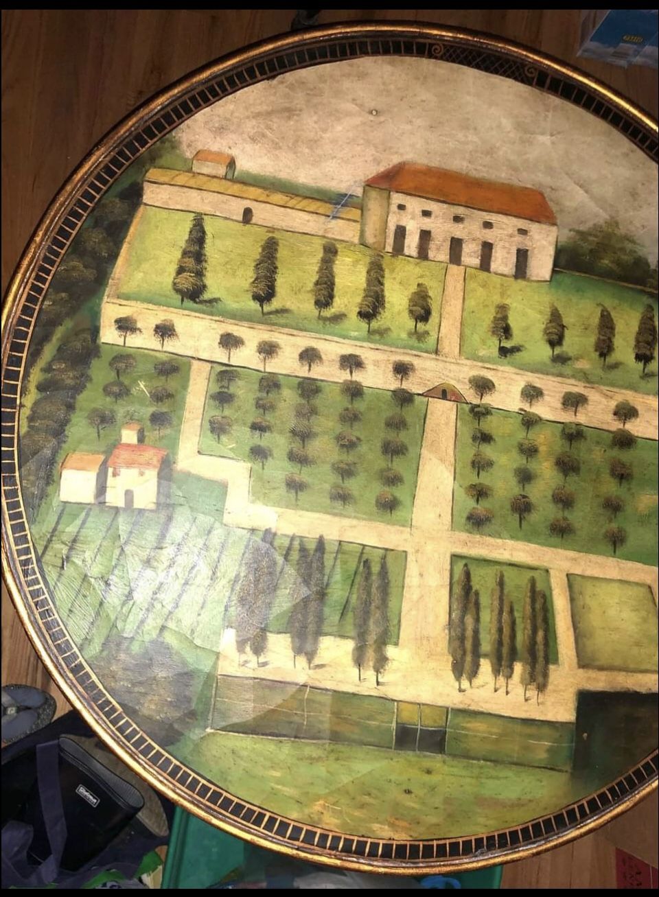 Round Painting On Wood