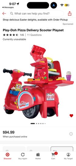 Play-Doh Pizza Delivery Scooter