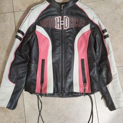 Womens  Swarovski Crystal  Harley Davidson Medium Leather Jacket