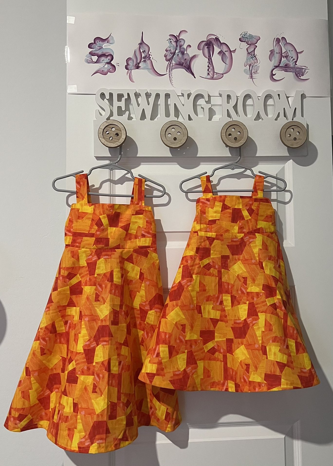 Tangerine And Yellow Sundress For Girls