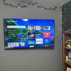 65” Onn Roku Smart Tv + Mount