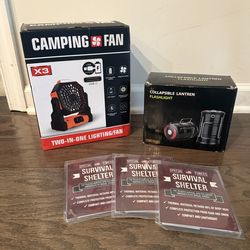 Portable/rechargeable fan & lantern flashlights