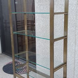Bronze toned metal brass 5 shelf mcm etagere $800obo