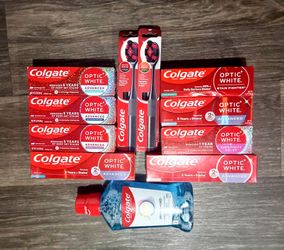 Colgate Optic White Toothpaste & Toothbrush BUNDLE