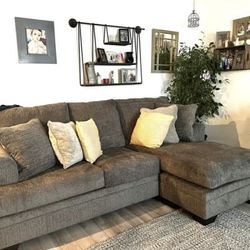 Gray Modern Reversible Sectional Sofa