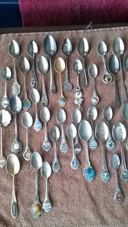 Collection spoons from all over the country