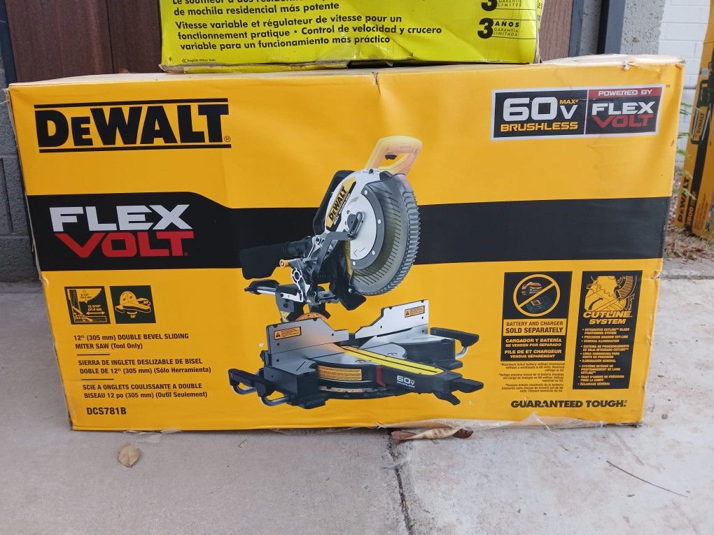 SLIDING MITER SAW 12" DEWALT 60V TOOL ONLY 