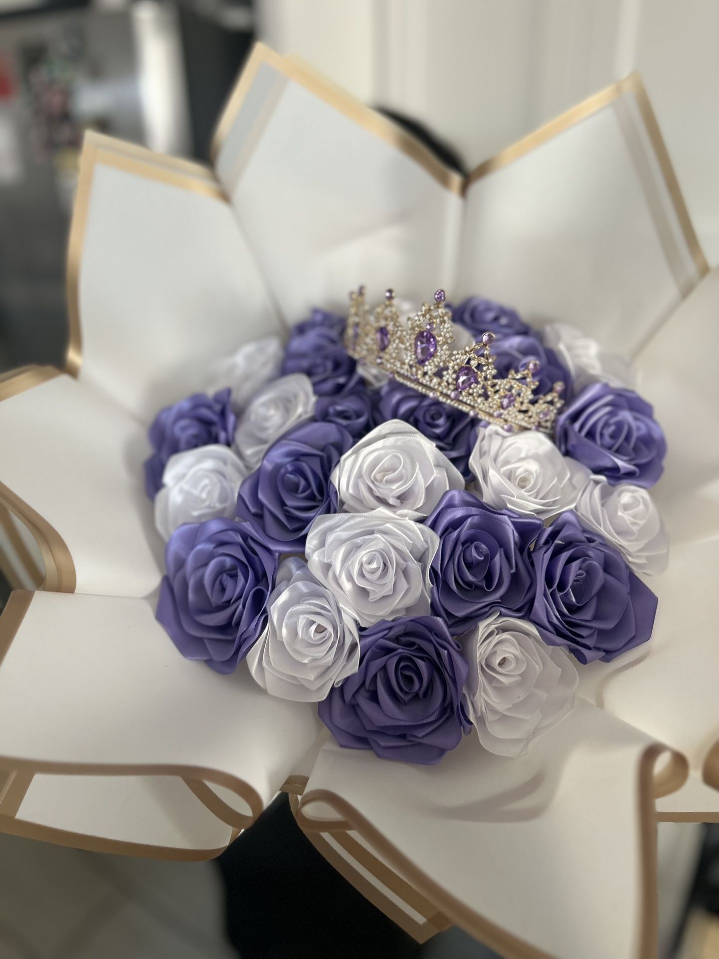 Ribbon Roses Bouquet
