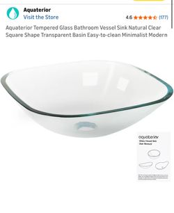 Glass sink bowl