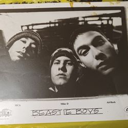 beastie boys promotional photo of the American hip-hop consisting of members Adam "MCA" Yauch, Michael "Mike D" Diamond, and Adam "Ad-Rock" Horovitz. 