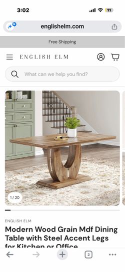 BRAND NEW English Elm 63” Dining Table – Unopened in Box