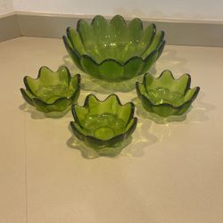 Mid Century Blenko Lotus Set