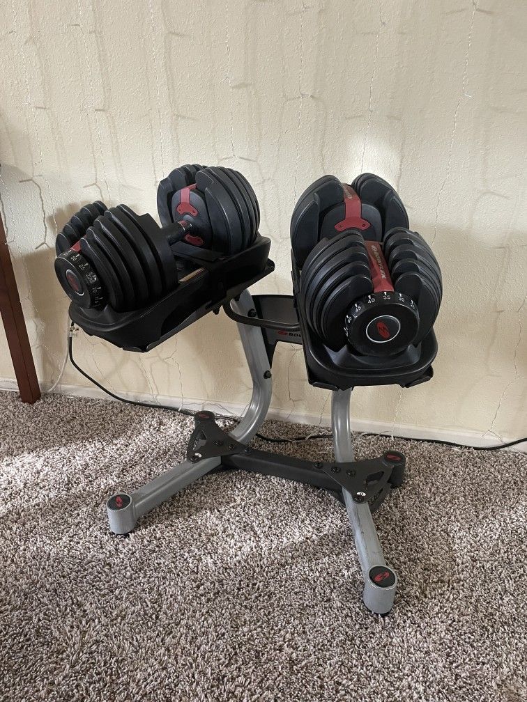 Bowflex Adjustable Dumbbell Weights with Stand